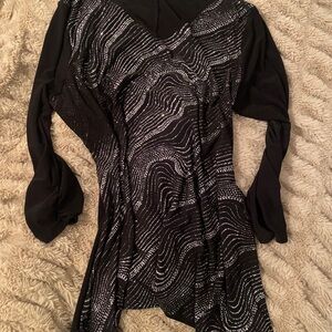 Sparkly black flowy dress